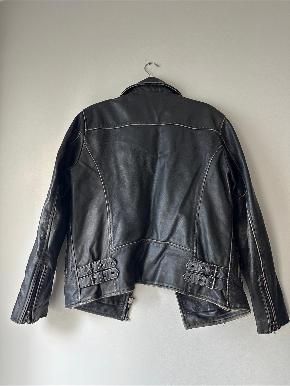 Vintage Black Leather Danier Biker Jacket - Picture 3 of 12